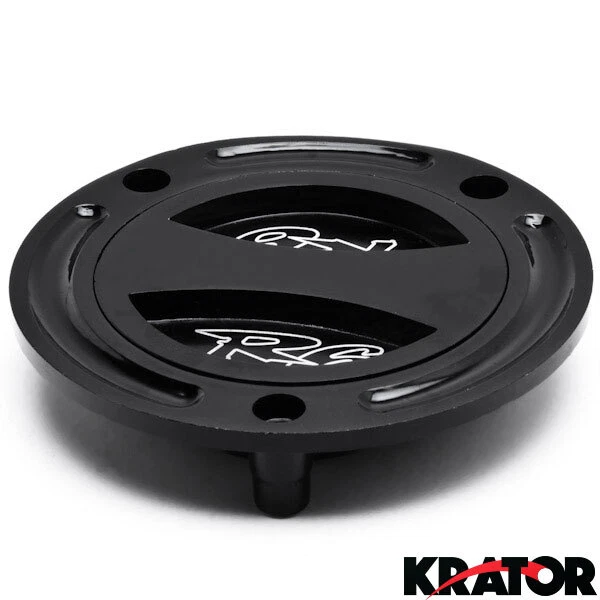 Tapa de tanque de combustible negra sin llave para Yamaha YZF R6 logotipo grabado Foto 2 de 3