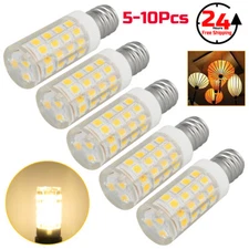 10× E12 7W LED Corn Bulb Light Candelabra Ceiling Fan Lamp Daylight White 6500K