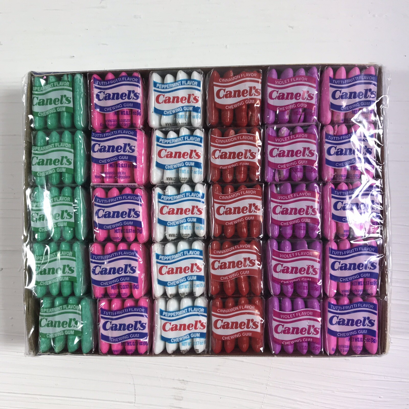 Made In Mexico Canels Chewing Gum Peppermint, Tuttifrutti,spearmint