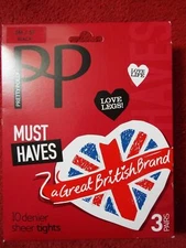 >NEW 3x pairs tights10 denier sheer tights from Pretty Polly size SM/SP 34-40