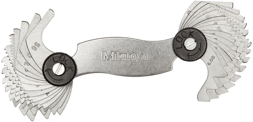 188-152, Inch/Metric Screw Pitch Gage, 4 to 56 TPI, 0.5Mm to 6Mm, 28 Leaves