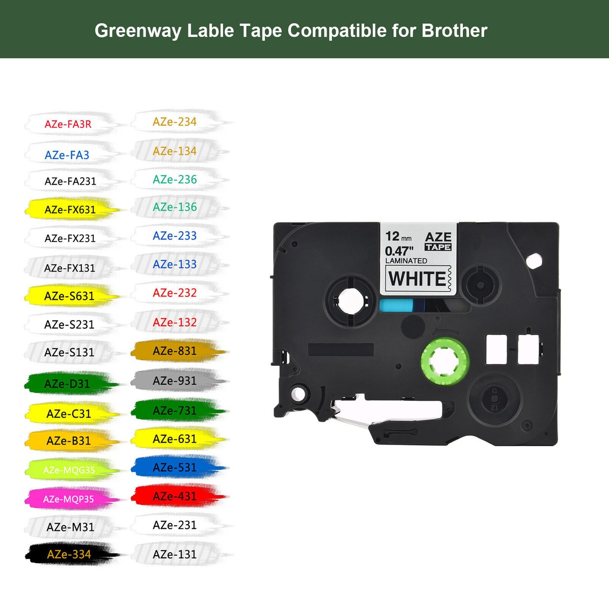 Brother P Touch Labeling Cartridge Compatible TZe Laminated Labelling Tape For Brother P-Touch - 6/9/12/18/24/36mm Brother TZE Blue Label Tapes & Cartridges - Foto 3