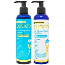 PURA D'OR Dor Hair Thinning Therapy Shampoo & Conditioner (8oz x 2) 16oz Total