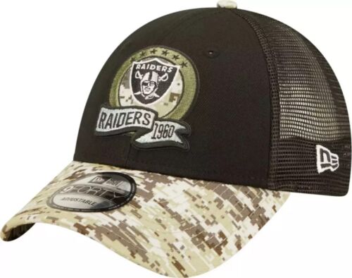 Las Vegas Raiders NFL New Era Salute To Service 9Forty Truckers Hat/Cap/NWT!!