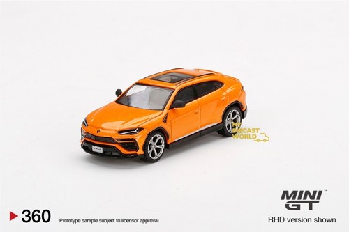 MINI GT LAMBORGHINI URUS 1/64 DIECAST MODEL ARANCIO BOREALIS ORANGE MGT00360 - Picture 2 of 5