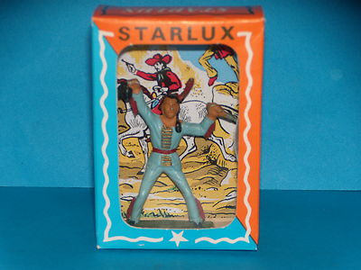 Lot De 2 Soldats Indiens Starlux Far West Avec Poignard Et Bouclier - Ref. 5144 - Occasion