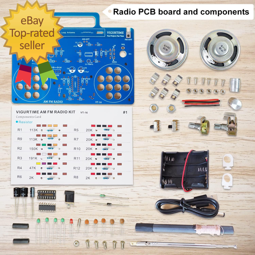 AM/FM Radio Kit Soldering Project DIY Kit for Practicing Teaching ...