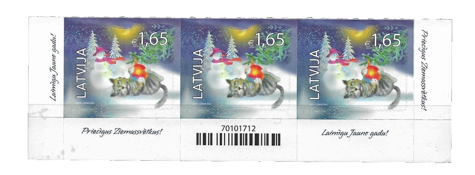 Estampillas de temporada, Navidad letón