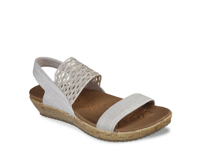 skechers wedge sandals slide sandal