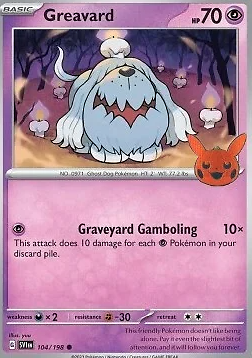 Pokemon Greavard (Pumpkin Promo) (104pp/285) Scarlet & Violet LP