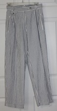 vtg 90s Liz Claiborne pants size 8 petite Seersucker cuffed Hi waist Pleated EC