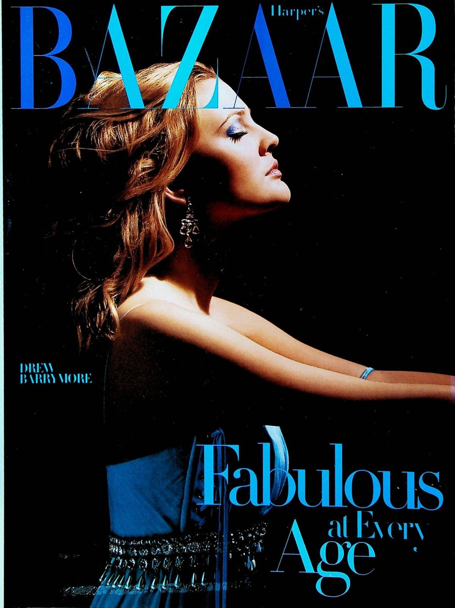 Harper's Bazaar April 2004 Drew Barrymore Ralph Rucci Lauren