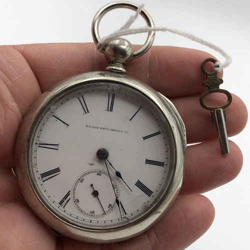 Antique Elgin National Watch Co. M.D. Ogden 11j Pocket Watch w/ Case