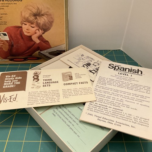 Vintage Think Spanish With Cards And Records Level 1 Complete Vis-Ed - Picture 7 of 9