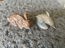 2 wade whimsies bunny rabbit & dolphin whimsy