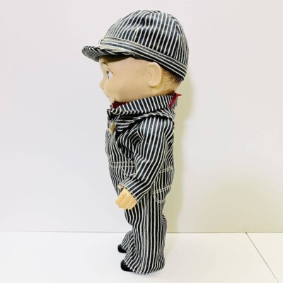 Buddy Lee Doll Figure Hickory Overalls Vintage VTG Antique w/Hat