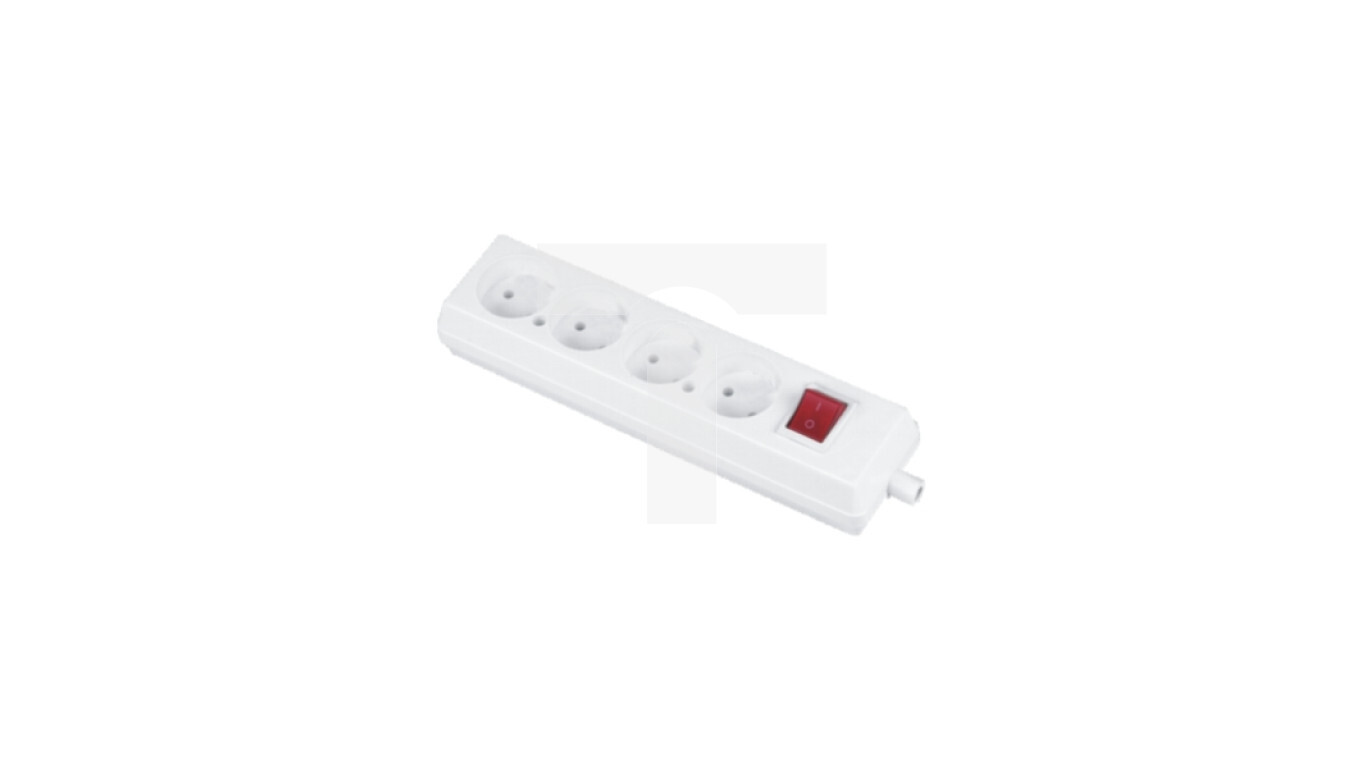 Extension cord splitter with switch 4-socket b/u 16A 250V GN-460WS /T2UK