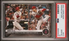 2021 TOPPS NOW 677 SHOHEI OHTANI CAREER HIGH 40HR's 8 IP W/8 K's PSA 10 GEM MINT