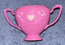 Vtg Mattel Barbie Pink Heart Tea Set Replacement Piece - Sugar Bowl No Lid