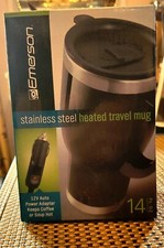 Emerson Stainless Steel Heated Travel Mug. NEW IN BOX