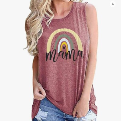 Dolnne Women's Plus Size Collection Rainbow Sleeveless Tank Top Size 18 W New