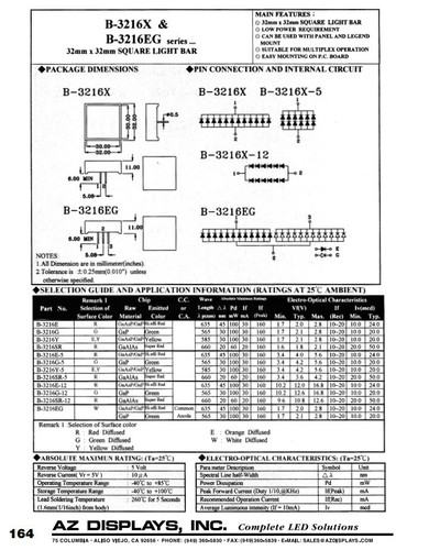 B-3216GE Indicator 32mm square GREEN (1 pcs) - Picture 2 of 2