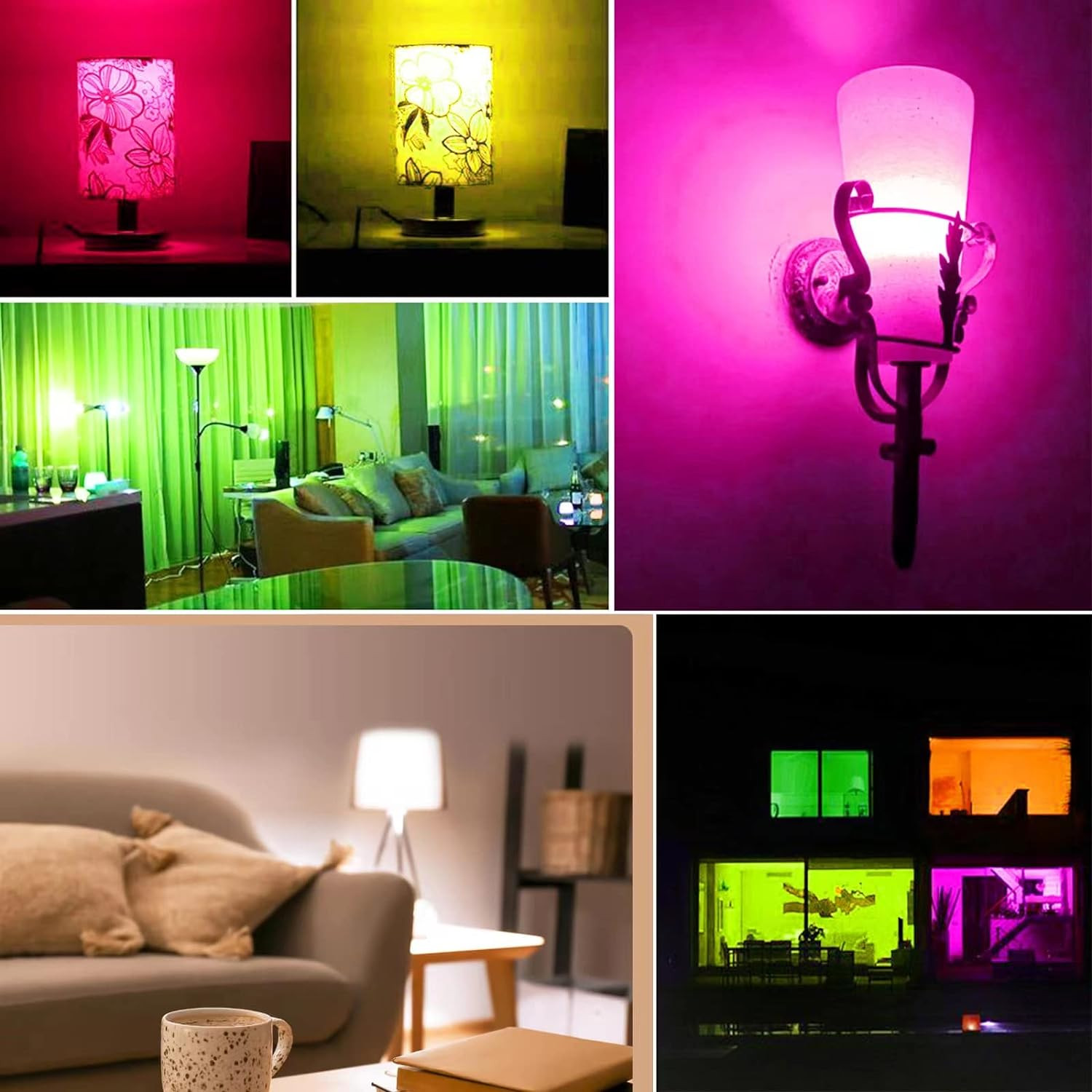 RGB LED Light Bulb, RGBW Color Changing Light Bulbs with Remote Control,A19 E26