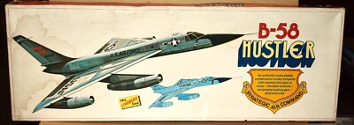 1973 Vintage, The Lindberg Line B-58 Hustler Jet Plane plastic model, Complete