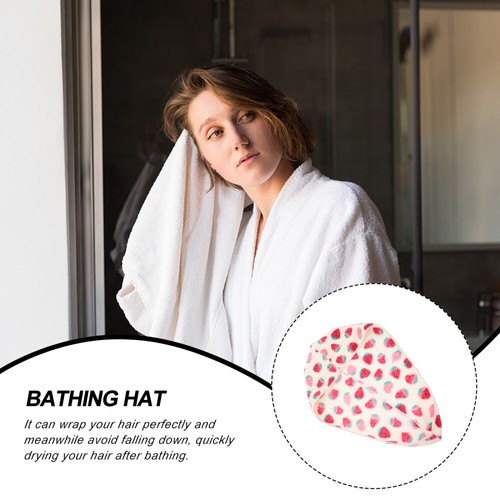 Set of 5 Bathing Hat Comfortable Shower Strawberry Dry Hair Cap eBay