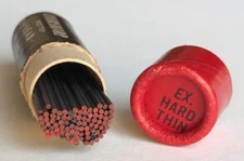 Vintage EVERSHARP Mechanical Pencil Lead EXTRA HARD Black .9mm NOS 85pk Tube USA