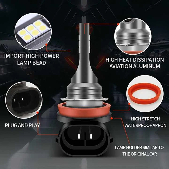 Faros antiniebla LED blancos para Infiniti M35 M45 FX35 2006-2010 H11/H8 Foto 3 de 4