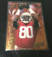 JERRY RICE 1994 ACTION PACKED FOOTBALL CATCHING FIRE INSERT THICK CARD #1  49ers