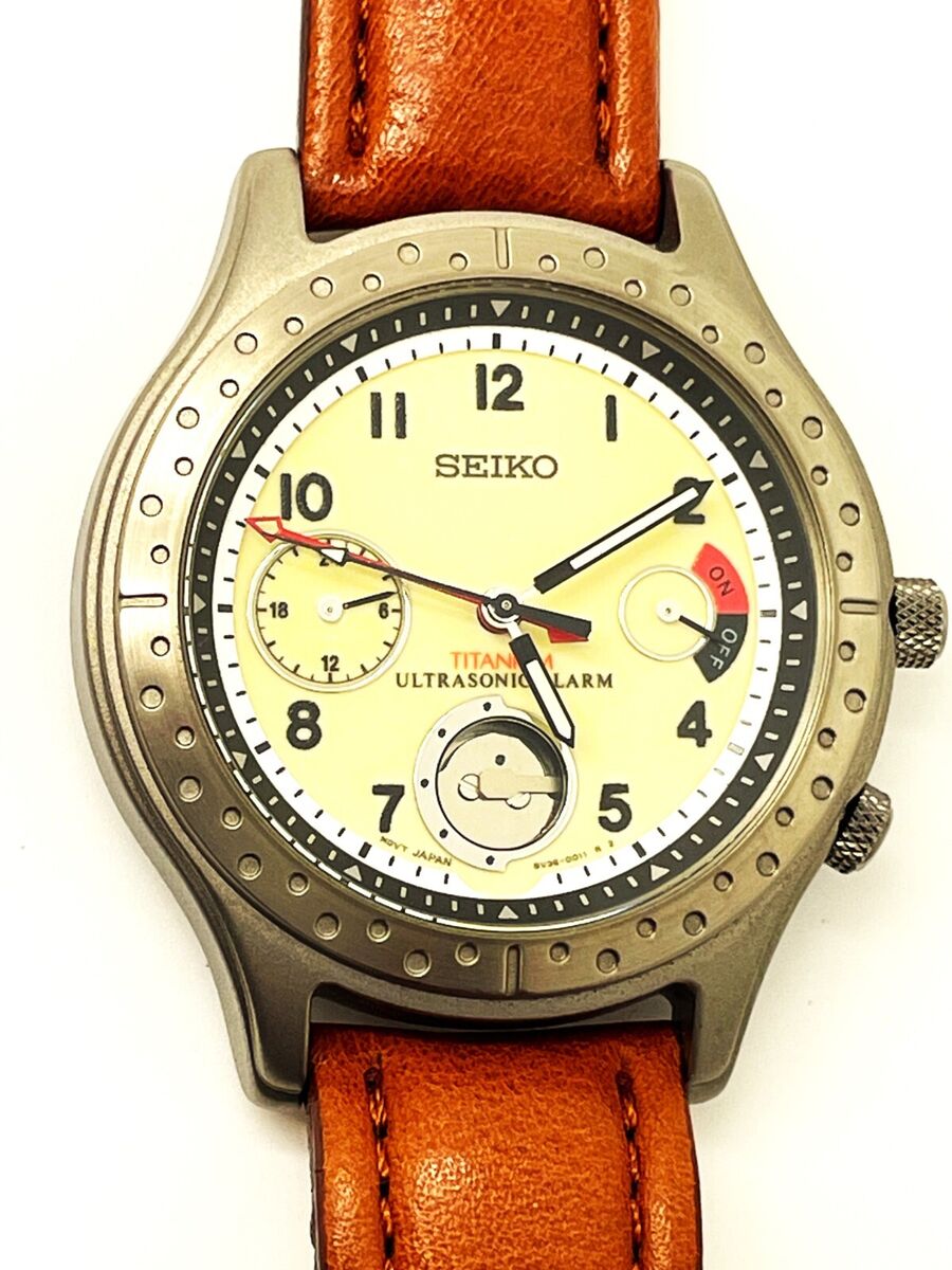 SEIKO MEN'S 8V36-0019 NOT-WORKING TITANIUM ULTRA SONIC ALARM SEIKO MEN'S 8V36-0019 NOT-WORKING TITANIUM ULTRA SONIC ALARM