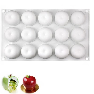 3D Apple Cake Molds for Baking,15 Cavity Apple Fruit Ice Cream Candy Molds