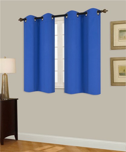 2PC GROMMET PANEL THERMAL 100% BLACKOUT WINDOW SHORT CURTAIN DRAPE 54" K54 - Picture 71 of 106