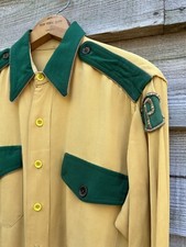 1940s Two Tone Gabardine Uniform Shirt Vintage 42