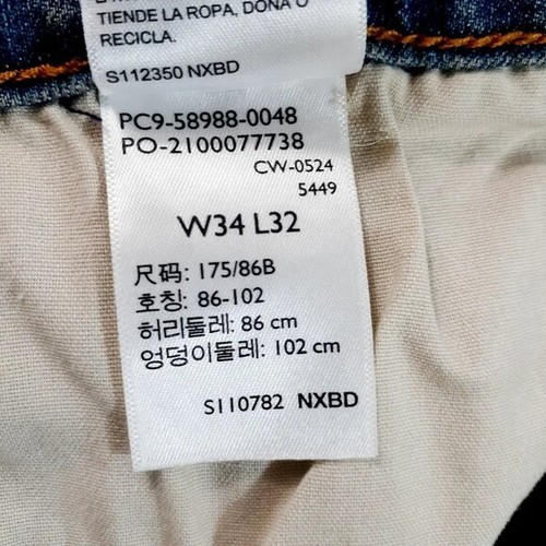 Levi Strauss Signature Jeans Mens W34 L32 Straight Fit Medium Wash Denim NWT - Picture 6 of 14