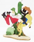 Emgee Hawaii Bucking Bronco Cowboy Santa Claus Horse Wooden Wood TLC Ornament — photo 9