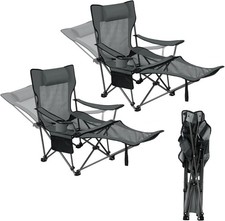 2er Set Campingstuhl Klappstuhl Angelstuhl Anglersessel faltbar Campingliege