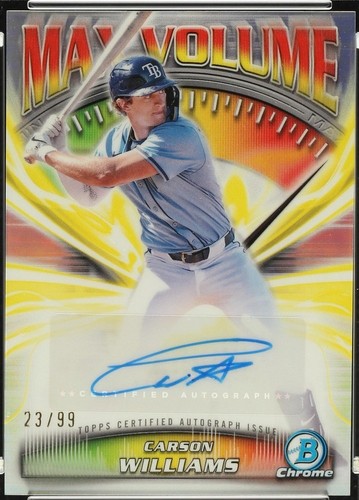 2025 Bowman Chrome VIP Carson Williams Tampa Bay Rays #VIP-1 | eBay