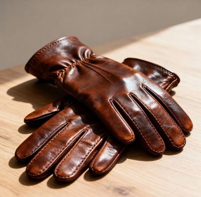 chinese dress ladies Women's Three-Point Long Opera Leather Gloves, Mocca / 6.5