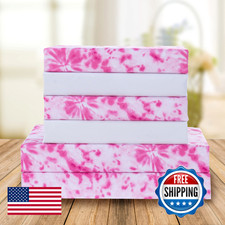Elegant Comfort Luxury Soft Bed Sheets Tie Dye Pattern 1500 Thread Count