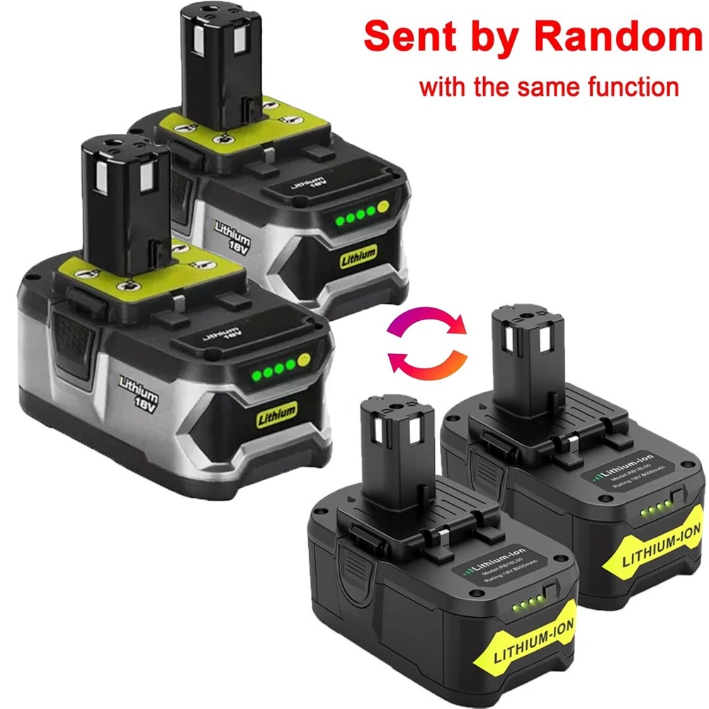 Ryobi P108, ONE PLUS 18V P107, P104, RB18L26, RB18L50용 8.0Ah 리튬 배터리 2개 2