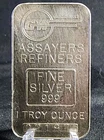 Gold Way Refiners-Assayers GW Vintage  1 oz. Silver .999 Fine Bar Ingot S#021926
