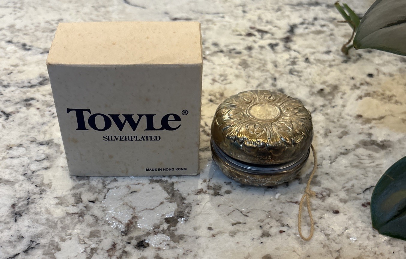 Towle Vintage Toy YoYo Silverplated With Original Box Bandalore nostalgia