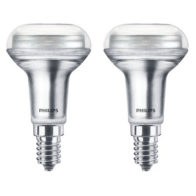 2 x Philips LED Glas Reflektor R50 2,8W = 40W E14 klar 210lm warmweiß 2700K 36°