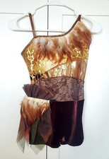 NEW Animal Costume Curtain Call Dance Ballet Jazz Brown Unitard Leotard, Size L