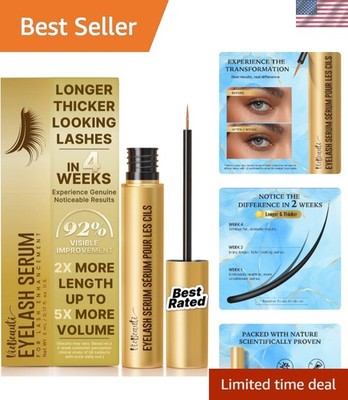 Eyelash Growth Serum 5mL   Lash Serum for Longer, Fuller & Thicker Looking La...