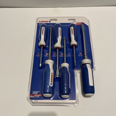 Lenox LXHT60900 6 PC Screwdriver Set Blue White
