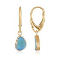 Opal-Doublet Goldplattierte Silberohrringe